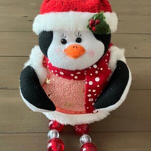 Festive Penguin Light Up with Red Hat and Scarf